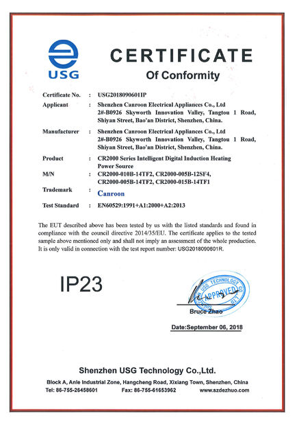 Shenzhen Canroon Electrical Appliances Co., Ltd.